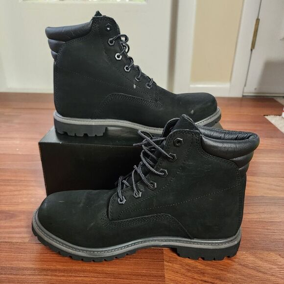 New Timberland Waterville 6 inch Black Boot 10 - Picture 2 of 10